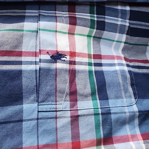 NWT Polo Ralph Lauren: Classic Fit Plaid Oxford Shirt, Blue/Red/Green/White, Med - Picture 2 of 9